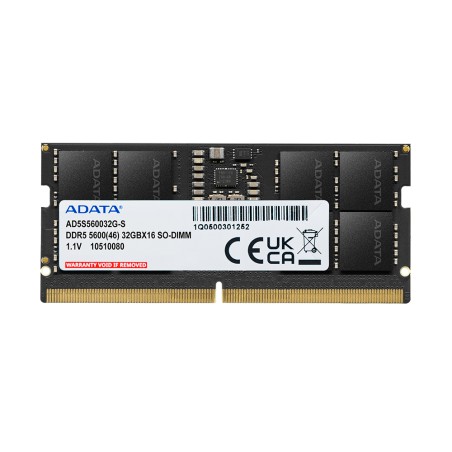ADATA DDR5 SDRAM 16GB 5600MHz CL46 On-die ECC SO DIMM 262-PIN - High-Performance Memory Upgrade for Exceptional Speed and Reliab
